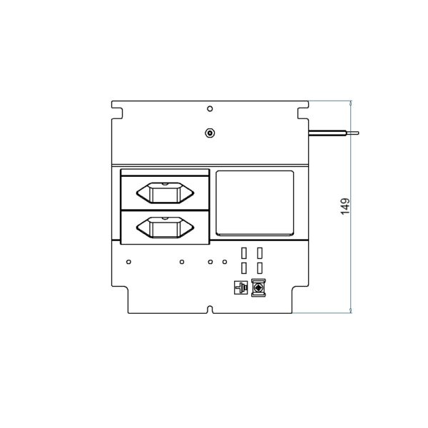 Produktbild UBD 160 167  -  Steckdoseneinsatz für 4 FLF inkl. 1x T13 weiss und 1x T13 schwarz